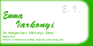 emma varkonyi business card